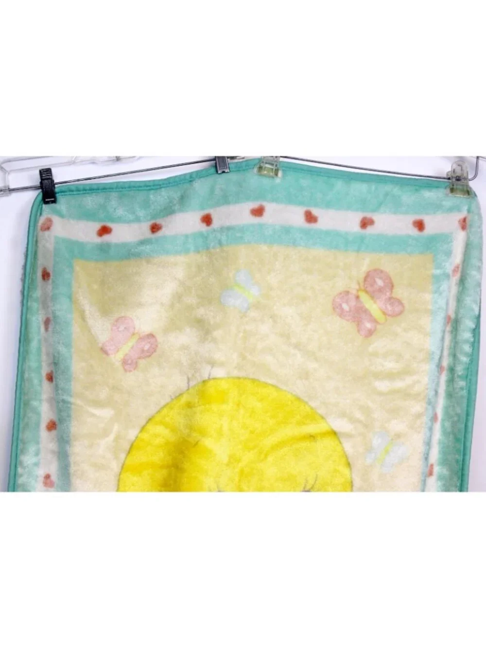 Y2K Tweety Plush Baby Blanket Looney Tunes Bird Crib Picnic Butterfly Boy Girl